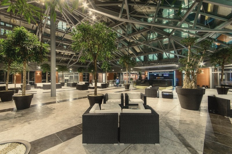 Covered atrium